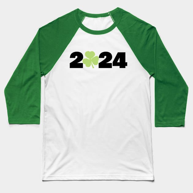 St Patricks Day 2024 Shamrock Baseball T-Shirt by ellenhenryart